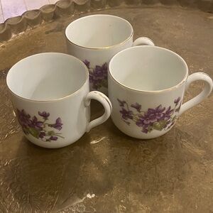 Hertel Jacob Baravaria Germany et of 4 Rare vintage porcelain tea or coffee